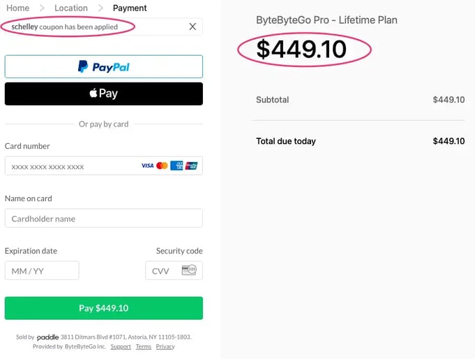 Get 10% extra discount for Lifetime Plan after applying coupon code schelley
